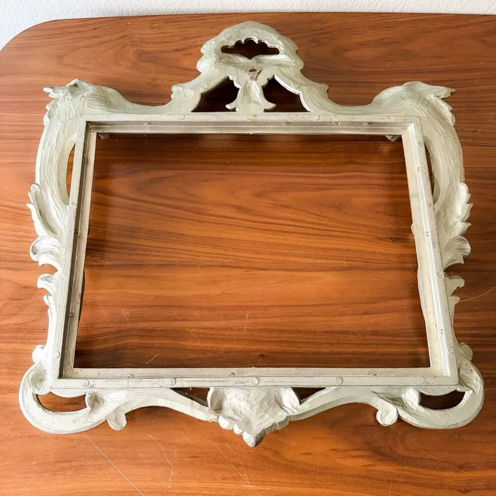 Vintage Italian Florentine Wall Mirror Frame w/ Original Backing No Mirror